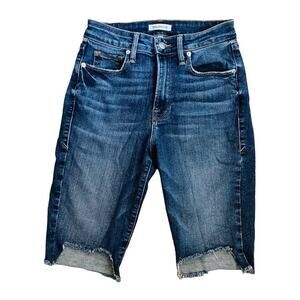 Good American Distressed Denim Shorts Size 0/25